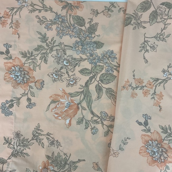 Vintage Cannon botanical floral percale pillowcase set of 2 - Picture 2 of 7